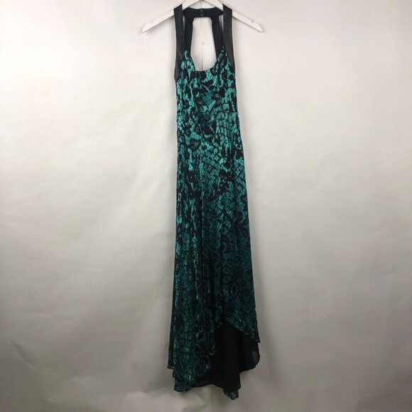 Nanette Lepore Metallic Floral Silk Maxi Dress Size 0 - Picture 3 of 14